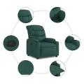 Fauteuil inclinable Vert foncé Tissu