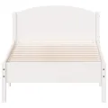 Cadre de lit avec tête de lit blanc 90x200cm bois de pin massif