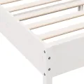 Cadre de lit avec tête de lit blanc 90x200cm bois de pin massif