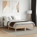 Cadre de lit avec tête de lit 135x190 cm bois de pin massif