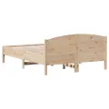Cadre de lit avec tête de lit 135x190 cm bois de pin massif