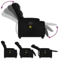 Fauteuil de massage inclinable électrique noir similicuir