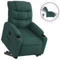 Fauteuil inclinable électrique vert foncé tissu