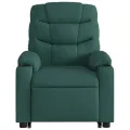 Fauteuil inclinable électrique vert foncé tissu