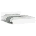Cadre de lit avec tête de lit et LED blanc 200x200 cm