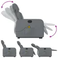 Fauteuil inclinable de massage Gris Similicuir