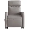 Fauteuil inclinable de massage électrique Taupe Tissu
