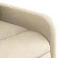 Fauteuil inclinable électrique crème tissu