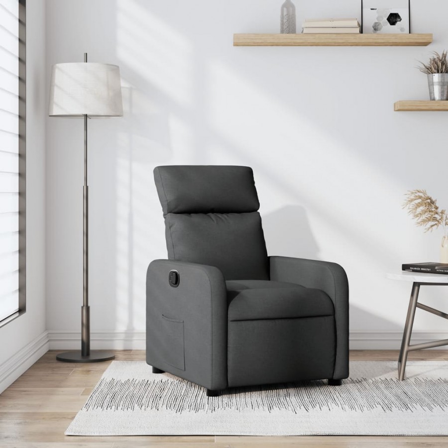 Fauteuil inclinable Gris foncé Tissu