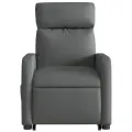 Fauteuil inclinable de massage électrique Gris foncé Tissu
