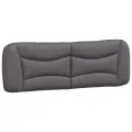 Coussin de tête de lit gris 160 cm similicuir