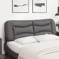 Coussin de tête de lit gris 160 cm similicuir