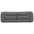 Coussin de tête de lit gris 160 cm similicuir