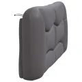Coussin de tête de lit gris 160 cm similicuir