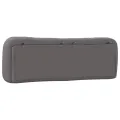 Coussin de tête de lit gris 160 cm similicuir