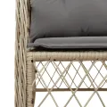 Chaises de jardin avec coussins lot de 2 mélange beige rotin