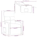 Fauteuil inclinable Gris foncé Tissu