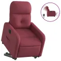 Fauteuil inclinable électrique rouge bordeaux tissu