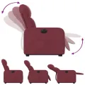 Fauteuil inclinable électrique rouge bordeaux tissu