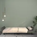 Canapé-lit à 2 places gris foncé velours