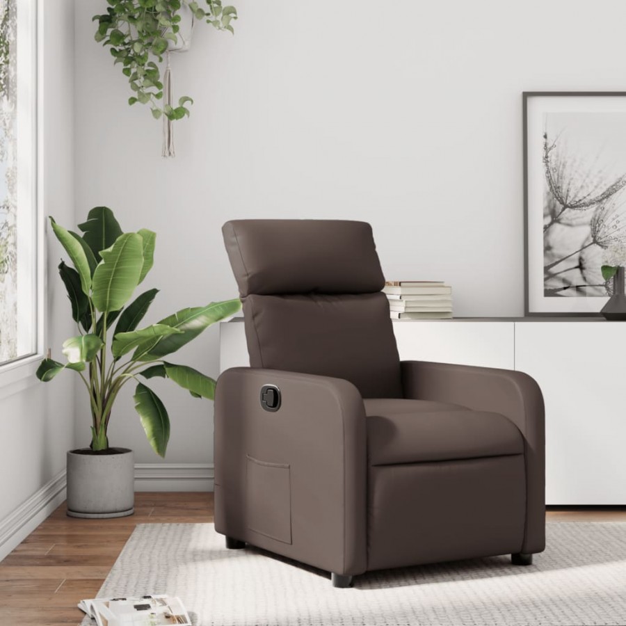 Fauteuil inclinable Marron Similicuir