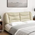 Coussin de tête de lit crème 160 cm tissu