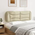 Coussin de tête de lit crème 160 cm tissu