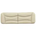 Coussin de tête de lit crème 160 cm tissu