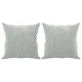 Canapé 2 places avec oreillers gris clair 140 cm velours