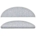 Tapis d'escalier 15 pcs Gris clair 56x17x3 cm
