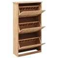 Armoire à chaussures 55x20x104 cm Bois de noyer massif