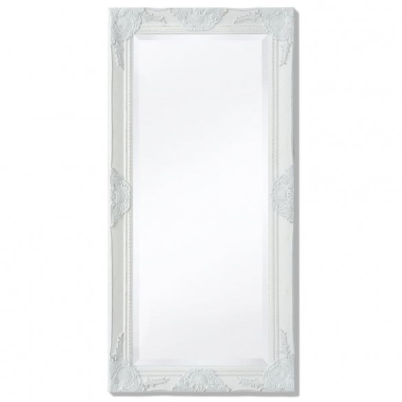 Miroir mural style baroque 100x50 cm blanc