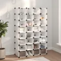 Étagère à chaussures Transparent 93x36,5x140 cm PP