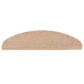 Tapis d'escalier autocollants 15 pcs 65x22,5x3,5 cm Beige