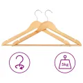 Cintres antidérapants 100 pcs Bois dur