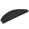 Tapis d'escalier autocollants 15 pcs 65x22,5x3,5 cm Noir