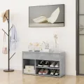 Banc à chaussures Gris béton 80x30x45 cm Aggloméré