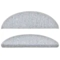 Tapis d'escalier 10 pcs 56x17x3 cm Gris clair