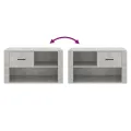Armoire à chaussures Gris béton 80x35x45 cm Bois d'ingénierie