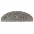 Tapis d'escalier 15 pcs gris 65x21x4 cm