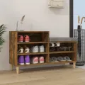 Armoire à chaussures Chêne fumé 102x36x60 cm Bois d'ingénierie