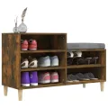 Armoire à chaussures Chêne fumé 102x36x60 cm Bois d'ingénierie