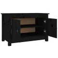 Armoire à chaussures Noir 70x38x45,5 cm Bois de pin massif