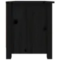Armoire à chaussures Noir 70x38x45,5 cm Bois de pin massif