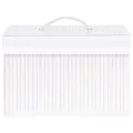 Boîtes de rangement en bambou 4 pcs Blanc