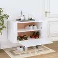 Armoire à chaussures murale Blanc brillant 70x35x38 cm