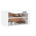Armoire à chaussures murale Blanc brillant 70x35x38 cm
