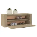 Armoire à chaussures murale Chêne sonoma 100x35x38 cm