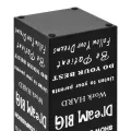 Porte-parapluie Texte Acier Noir