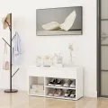 Banc à chaussures Blanc 80x30x45 cm Aggloméré